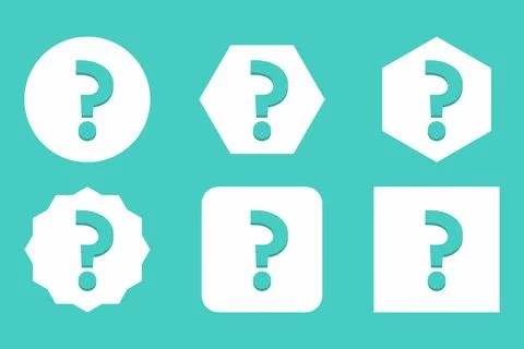 Question mark, FAQ sign, Help symbol, vector mark symbols light blue style. Q Stock Illustration