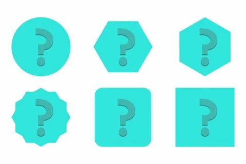 Question mark, FAQ sign, Help symbol, vector mark symbols light blue style. Q Stock Illustration
