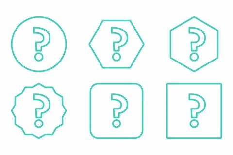 Question mark, FAQ sign, Help symbol, vector mark symbols light blue style. Q Stock Illustration