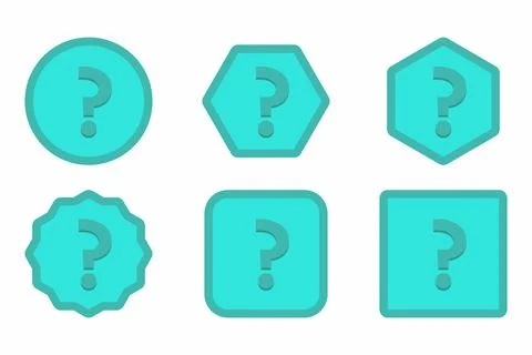Question mark, FAQ sign, Help symbol, vector mark symbols light blue style. Q Stock Illustration