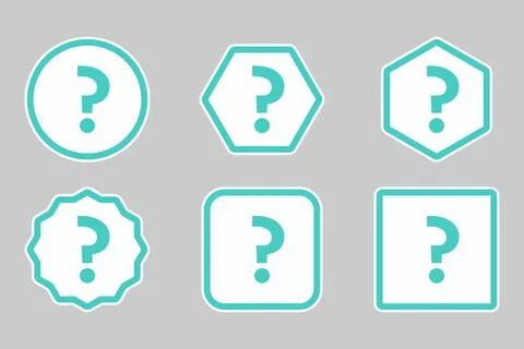Question mark, FAQ sign, Help symbol, vector mark symbols light blue style. Q Stock Illustration
