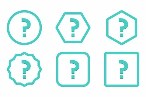 Question mark, FAQ sign, Help symbol, vector mark symbols light blue style. Q Stock Illustration