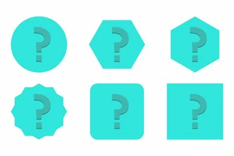 Question mark, FAQ sign, Help symbol, vector mark symbols light blue style. Q Stock Illustration