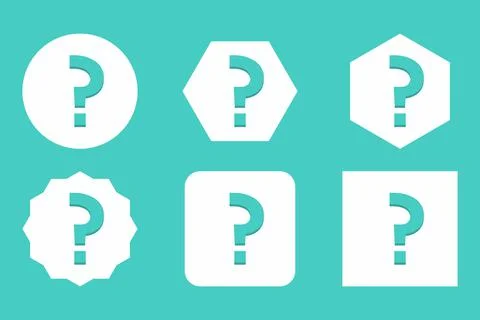 Question mark, FAQ sign, Help symbol, vector mark symbols light blue style. Q Stock Illustration