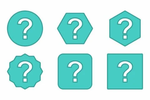 Question mark, FAQ sign, Help symbol, vector mark symbols light blue style. Q Stock Illustration
