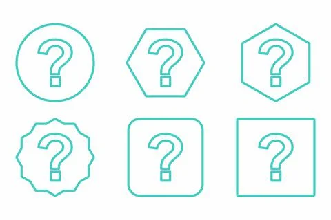Question mark, FAQ sign, Help symbol, vector mark symbols light blue style. Q Stock Illustration