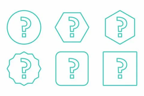 Question mark, FAQ sign, Help symbol, vector mark symbols light blue style. Q Stock Illustration