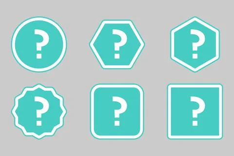 Question mark, FAQ sign, Help symbol, vector mark symbols light blue style. Q Stock Illustration