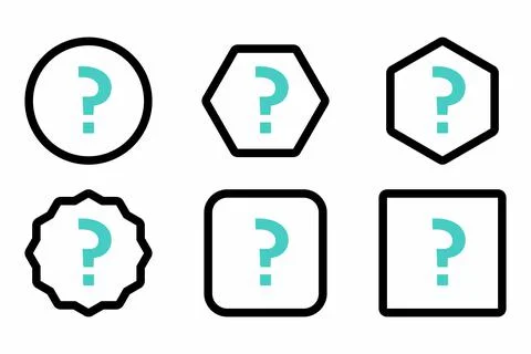 Question mark, FAQ sign, Help symbol, vector mark symbols light blue style. Q Stock Illustration