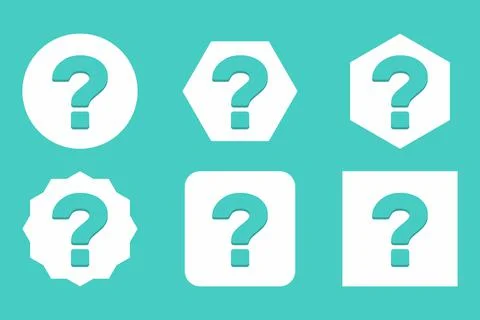 Question mark, FAQ sign, Help symbol, vector mark symbols light blue style. Q Stock Illustration