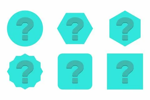 Question mark, FAQ sign, Help symbol, vector mark symbols light blue style. Q Stock Illustration