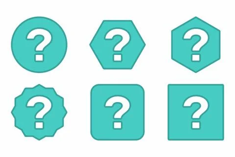 Question mark, FAQ sign, Help symbol, vector mark symbols light blue style. Q Stock Illustration