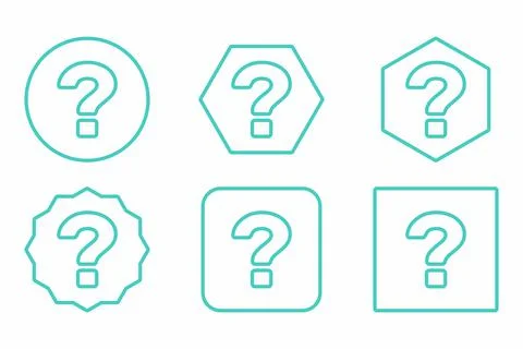 Question mark, FAQ sign, Help symbol, vector mark symbols light blue style. Q Stock Illustration