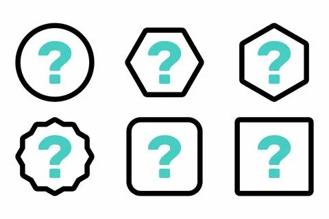 Question mark, FAQ sign, Help symbol, vector mark symbols light blue style. Q Stock Illustration