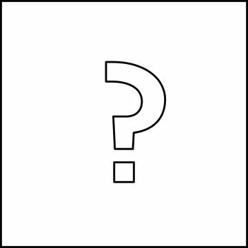 Question mark, FAQ sign, Help symbol, vector mark symbols. Black outline desi Stock Illustration
