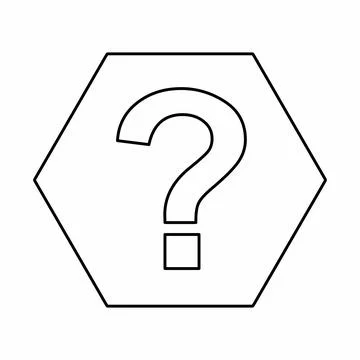 Question mark, FAQ sign, Help symbol, vector mark symbols. Black outline desi Stock Illustration