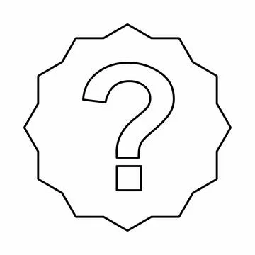 Question mark, FAQ sign, Help symbol, vector mark symbols. Black outline desi Stock Illustration
