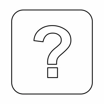 Question mark, FAQ sign, Help symbol, vector mark symbols. Black outline desi Stock Illustration