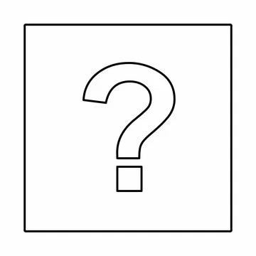 Question mark, FAQ sign, Help symbol, vector mark symbols. Black outline desi Stock Illustration