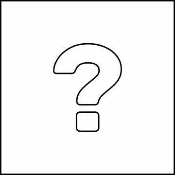 Question mark, FAQ sign, Help symbol, vector mark symbols. Black outline desi Stock Illustration