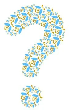 Question Mark Figure of Bee Icons Illustrazione stock