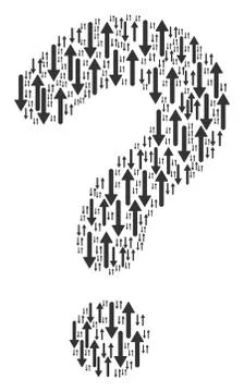 Question Mark Figure of Exchange Arrows Icons Illustrazione stock