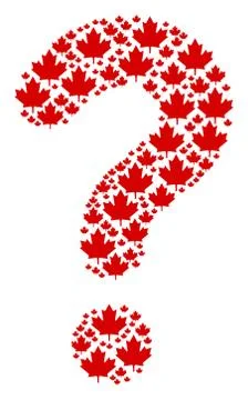 Question Mark Figure of Maple Leaf Icons Illustrazione stock