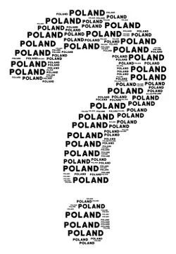 Question Mark Figure of Poland Texts 스톡 일러스트