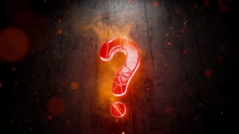 Question mark is on fire. Frequently asked questions. Stock Footage 335328738