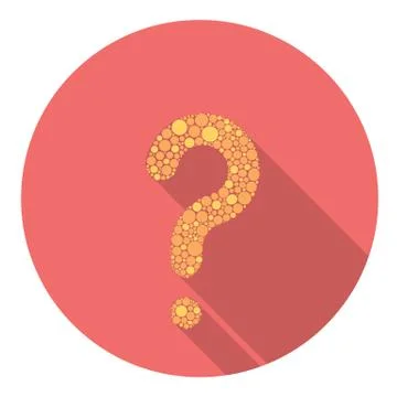 Question Mark Flat Icon Stock Illustration