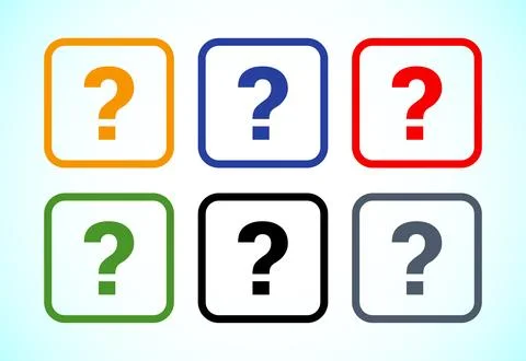 Question mark flat icon set for apps and websites 스톡 일러스트