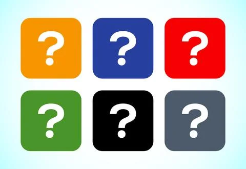 Question mark flat icon set for apps and websites Stock Illustration