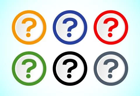 Question mark flat icon set for apps and websites 스톡 일러스트