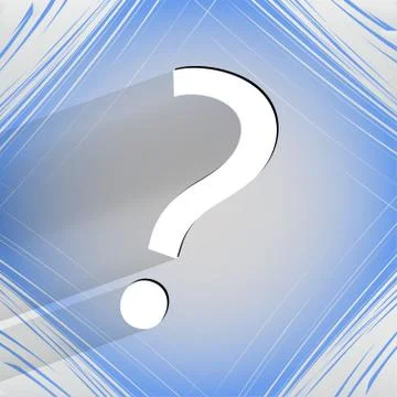 Question mark. Flat modern web design on a flat geometric abstract background Stock Illustration