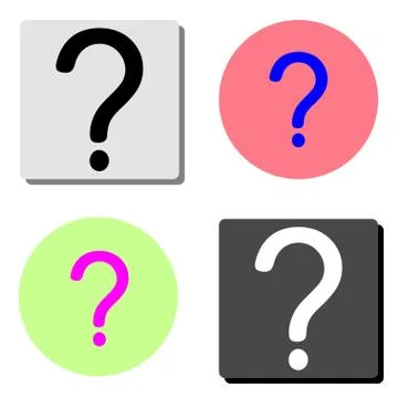 Question mark. flat vector icon Stock Illustration