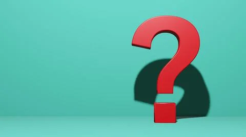 Question mark on floor , 3D render Stock Illustration