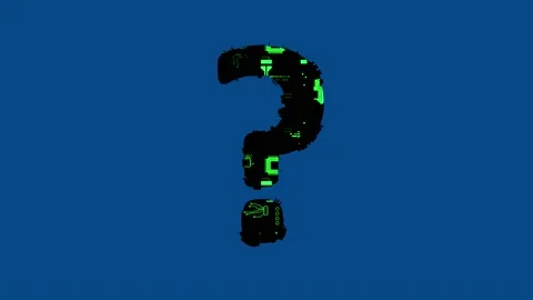 question mark - futuristic cyber punk al... | Stock Video | Pond5
