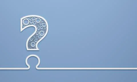 Question mark with gears - Illustration Stock Illustration