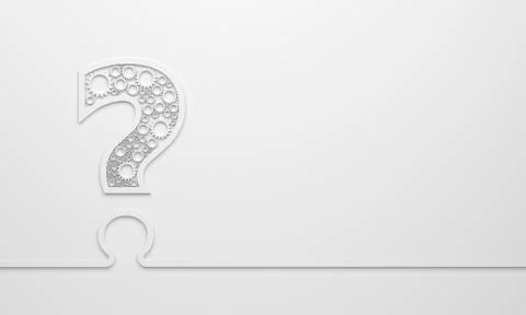 Question mark with gears - Illustration Stock Illustration