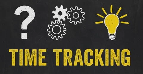Question Mark, Gears, Light Bulb Concept - Time tracking Question Mark, Ge... Stock Photos