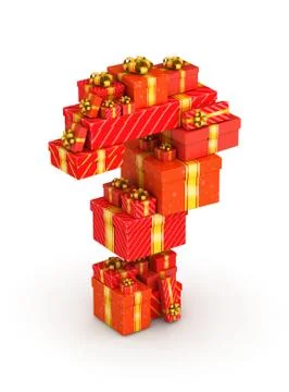 Question mark from gifts Illustrazione stock