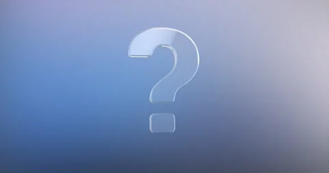 Question Mark Glass 3d Icon Stock Footage 66607965