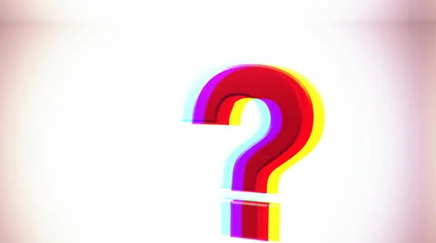 Question Mark Glitchy Stock Footage 23456493