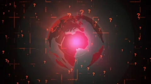 Question Mark  with Globe 360 Stock-Footage 305128293