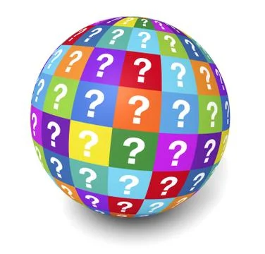 Question mark globe concept Stock Illustration