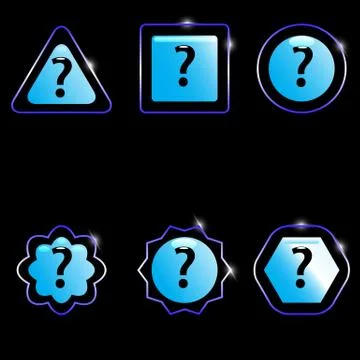 Question mark glossy Stock Illustration