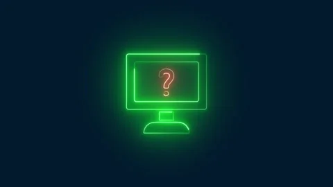 Question mark with glowing computer icon. Stock Footage 277493301