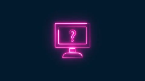 Question mark with glowing computer icon. Stock Footage 277493319