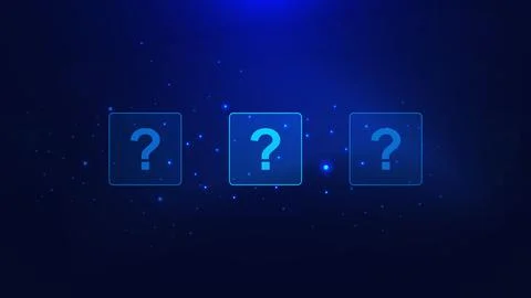 Question mark with glowing particles Stock Illustration