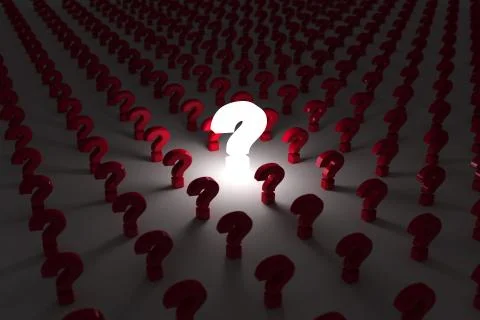 Question mark glows Stock Illustration